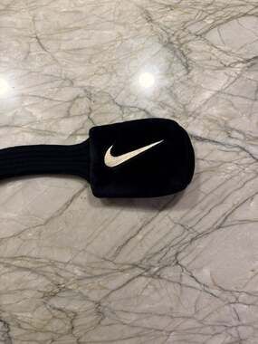 Vintage Nike Golf Headcover Black Plush Knit Pom Pom Fairway Wood